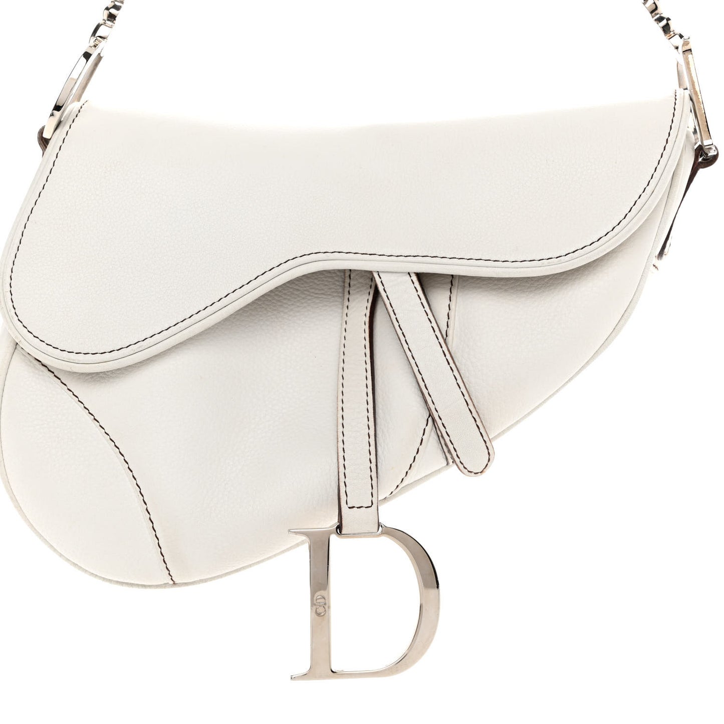 Calfskin Saddle Bag White