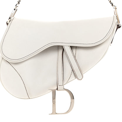 Christian Dior Calfskin Saddle Bag White 7 of 11