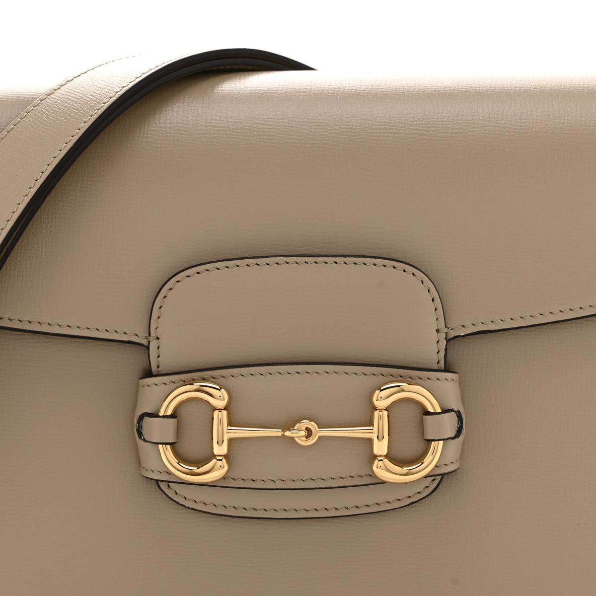 Gucci Azalea Calfskin Horsebit 1955 Shoulder Bag  Oatmeal 9 of 11