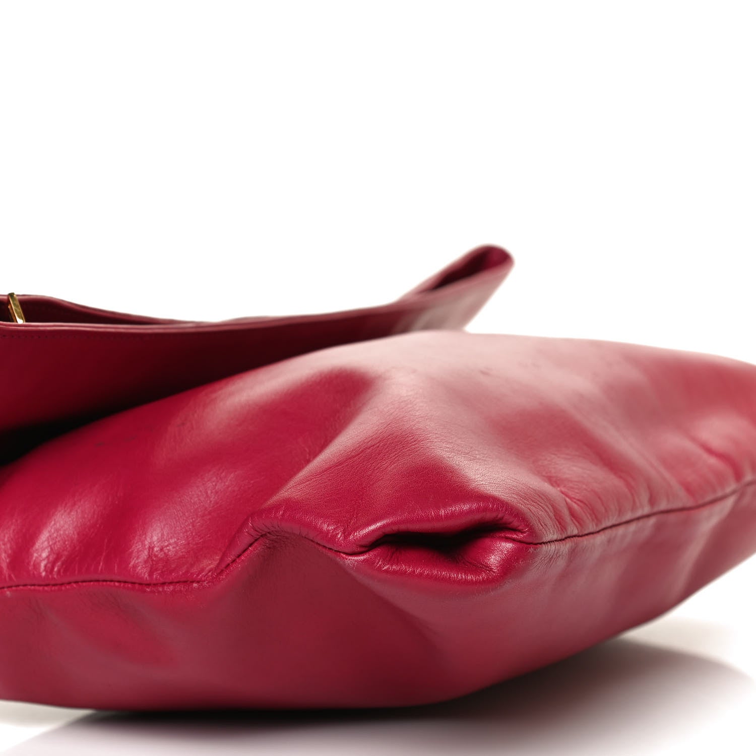 Saint Laurent Smooth Calfskin Letters Fold-Over Clutch Fuchsia 10 of 13