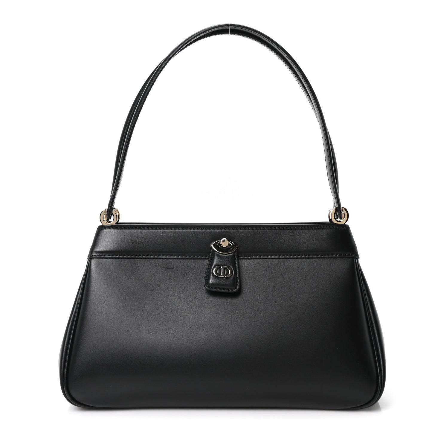 Calfskin Medium Key Shoulder Bag Black