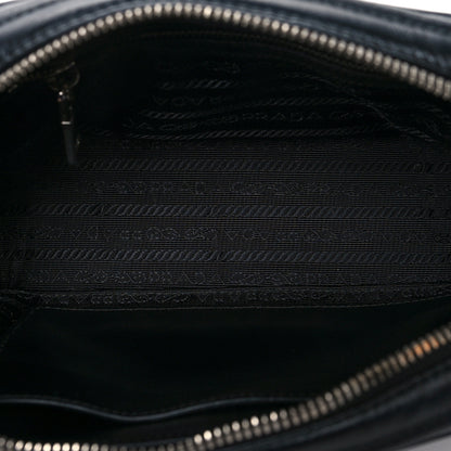 Prada Soft Calfskin Diagramme Crossbody Bag Black 5 of 9