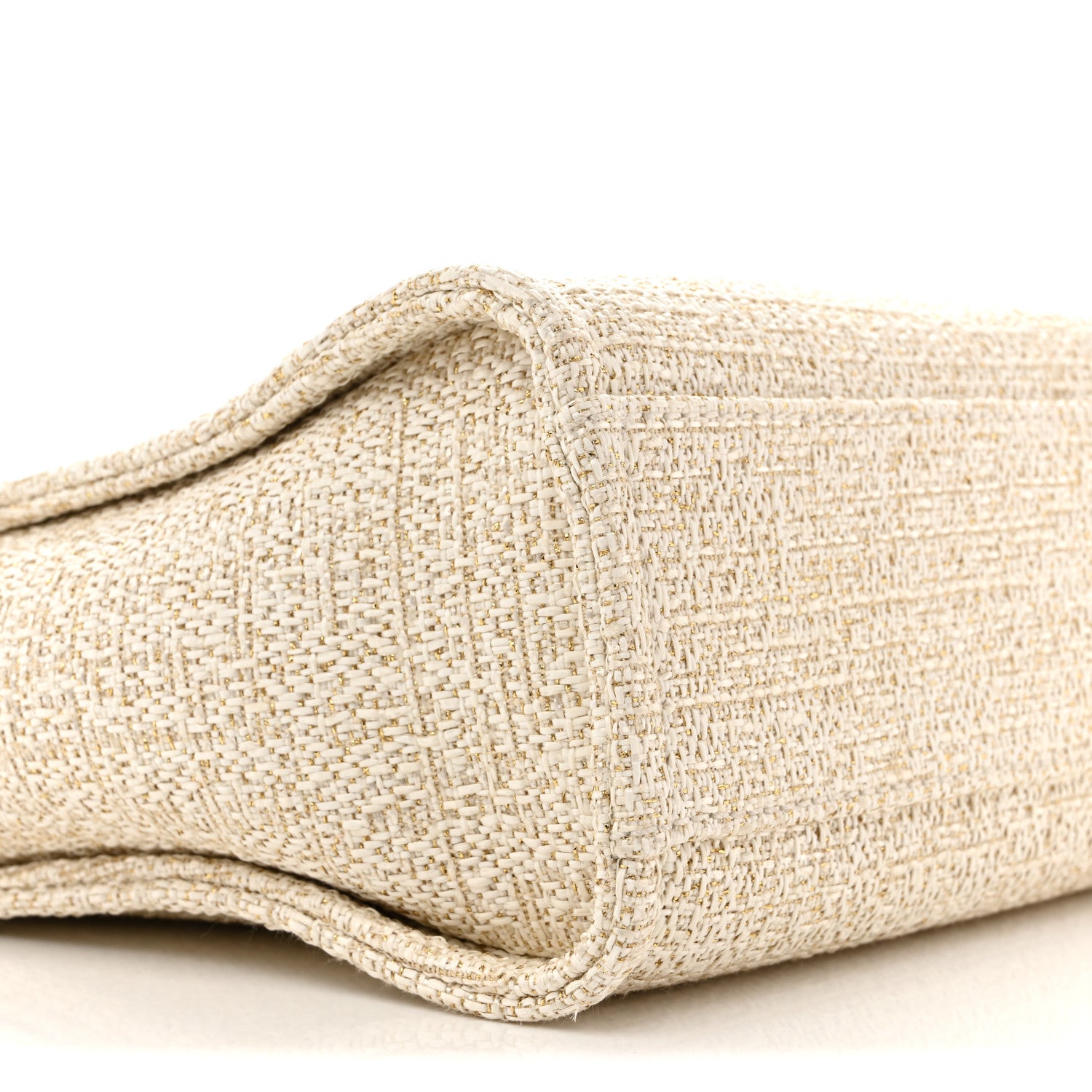 Chanel Lurex Boucle Mini Deauville Tote White 9 of 12