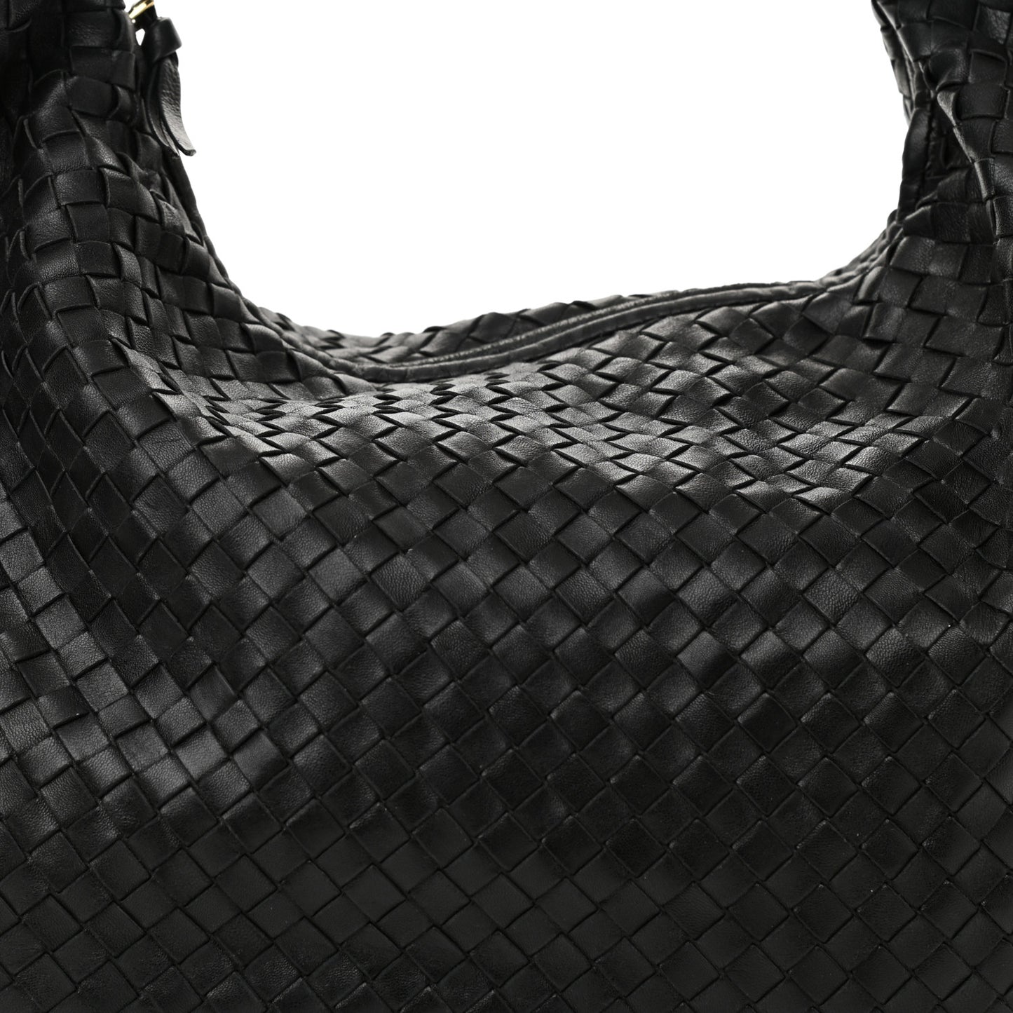 Nappa Intrecciato Large Veneta Hobo Black