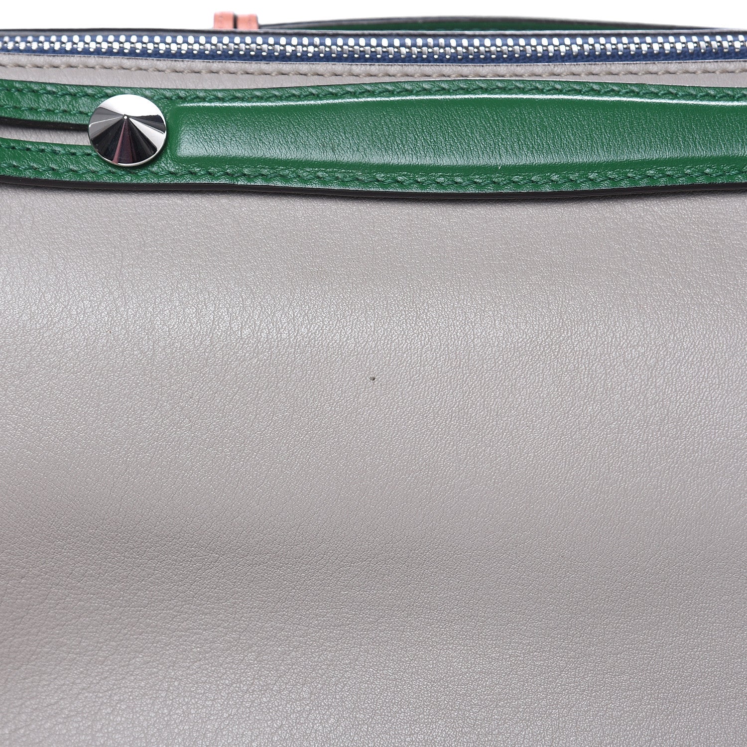 Fendi Vitello Dolce 4 Color Medium By The Way Boston Bag Grigio Polvere Emerald Multicolor 11 of 15