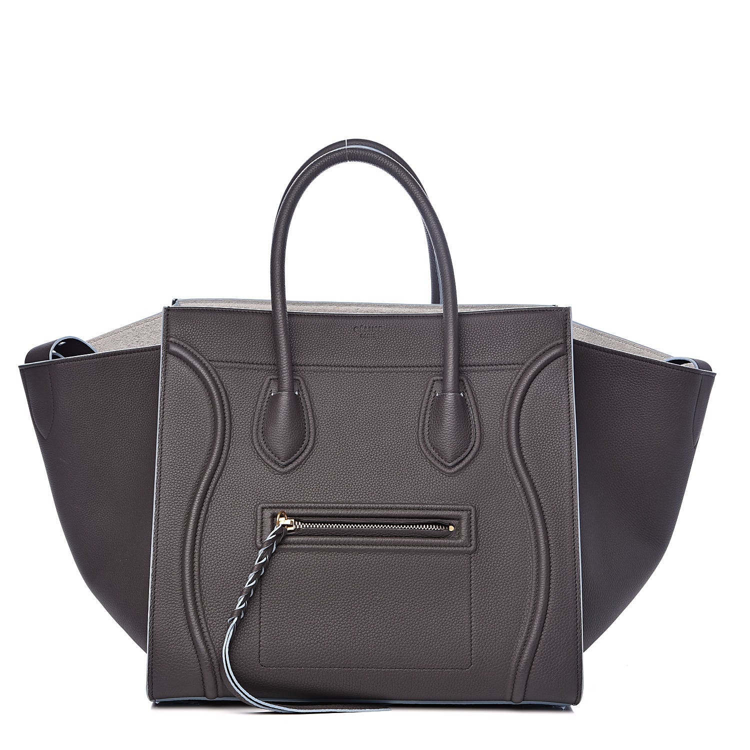Celine Baby Grained Calfskin Medium Phantom Luggage Anthracite 1 of 13