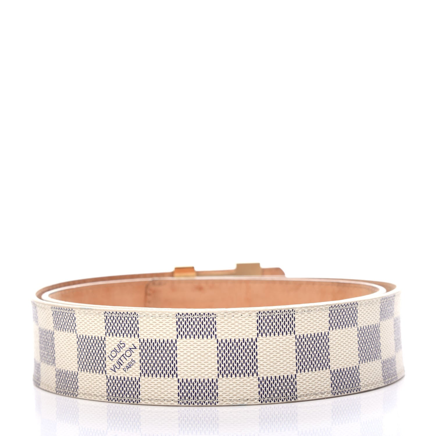 Louis Vuitton Damier Azur 40mm LV Initiales Belt 85 34 2 of 7