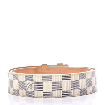 Louis Vuitton Damier Azur 40mm LV Initiales Belt 85 34 2 of 7