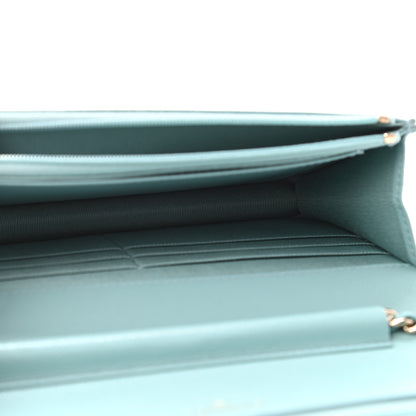 Chanel Caviar Quilted Wallet On Chain WOC Light Blue 4 of 4