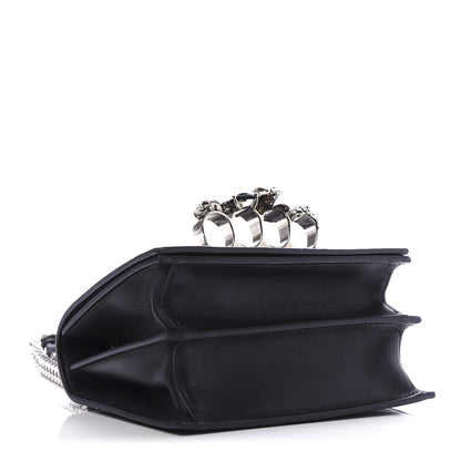 Alexander McQueen Calfskin Embroidered Knuckle Crossbody Black 4 of 10