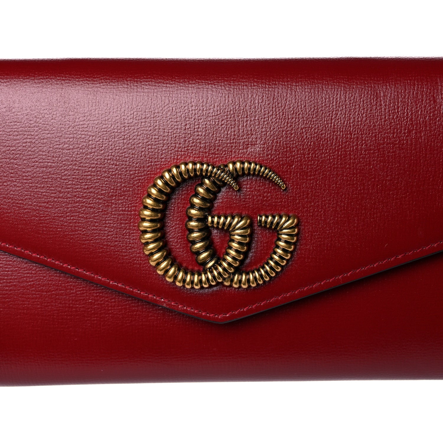 Gucci Textured Calfskin Torchon GG Broadway Envelope Clutch Romantic Cherry 10 of 11