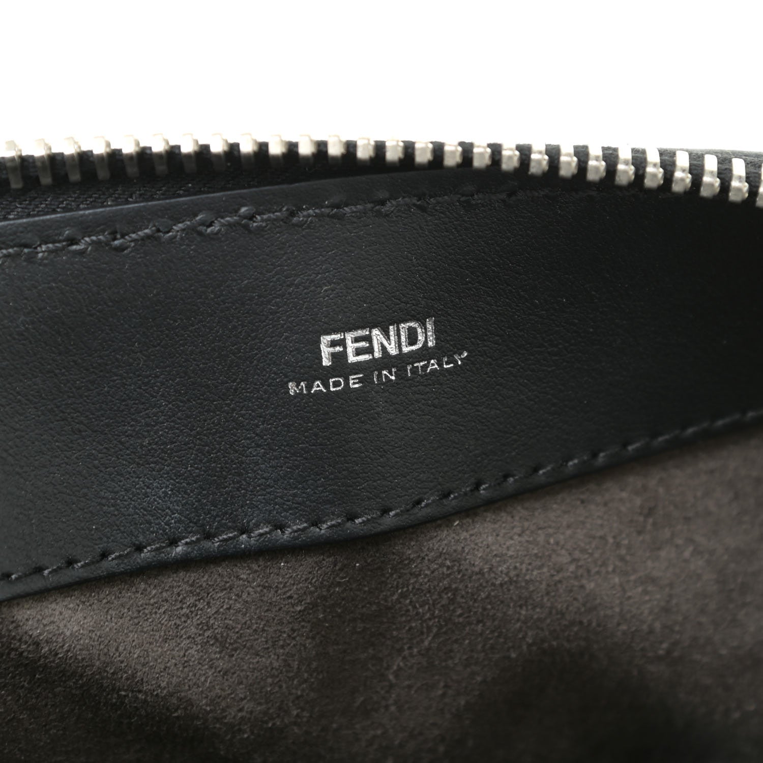 Fendi Vitello Baltico Dolce Elaphe DotCom Satchel Grey 7 of 12
