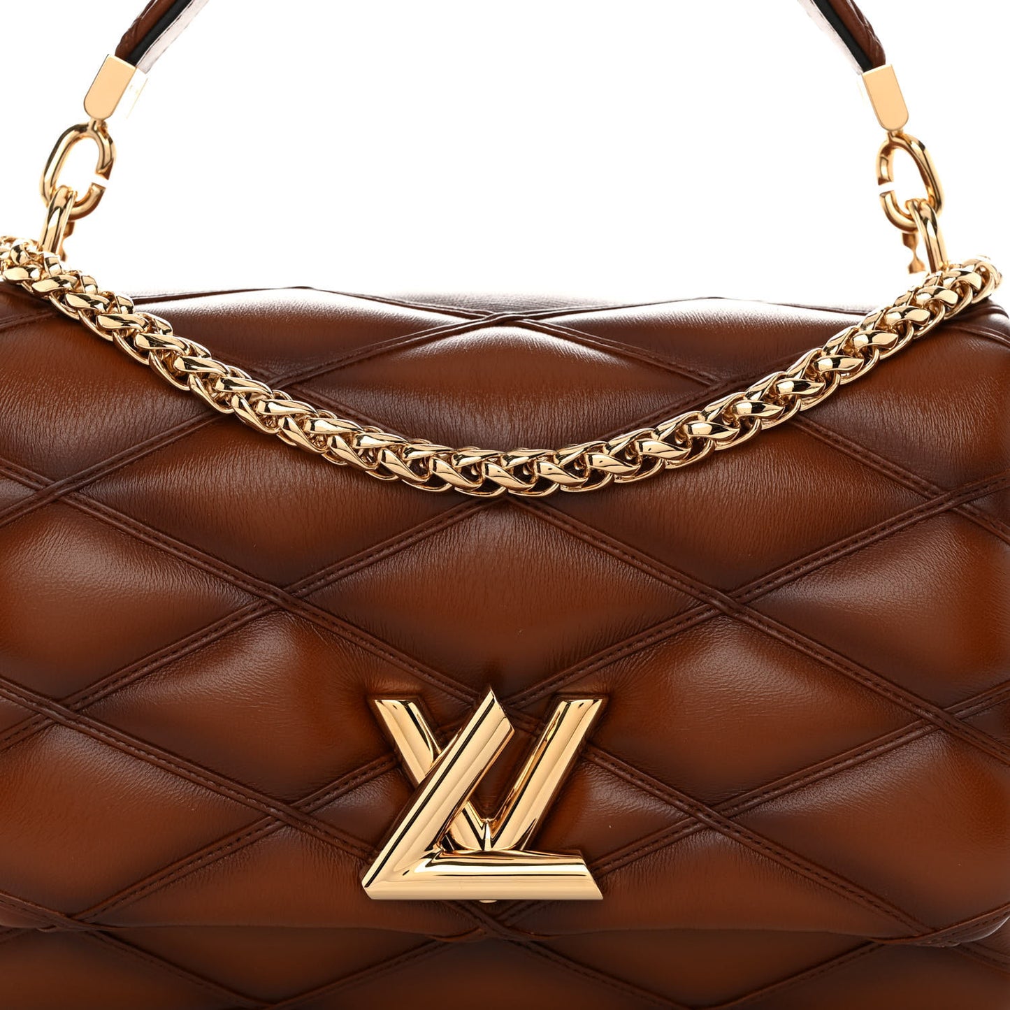 Lambskin Malletage Top Handle GO-14 MM Tan