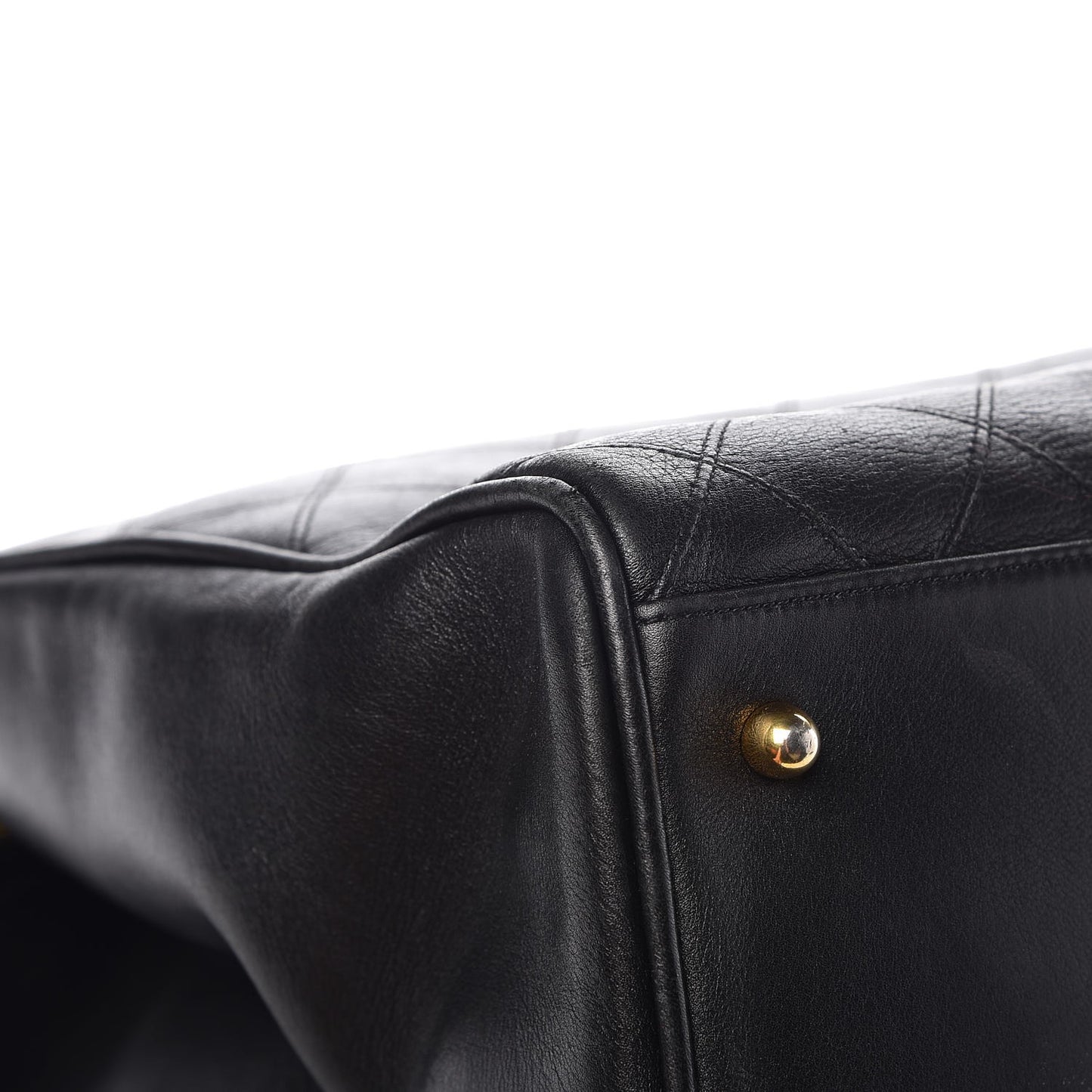 Calfskin Stitched XL Weekender Black