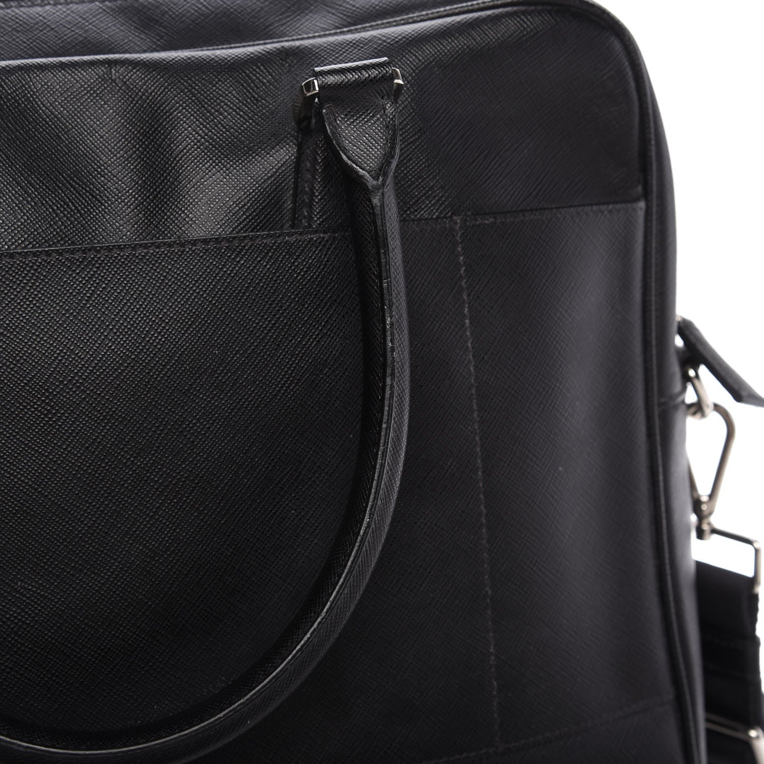 Prada Saffiano Travel Briefcase Black 13 of 14