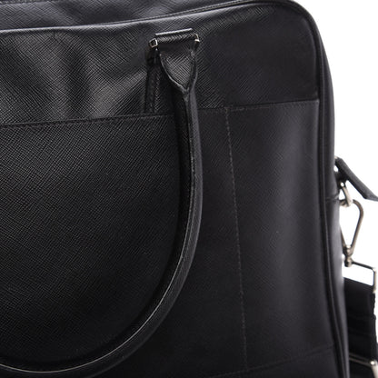 Prada Saffiano Travel Briefcase Black 13 of 14