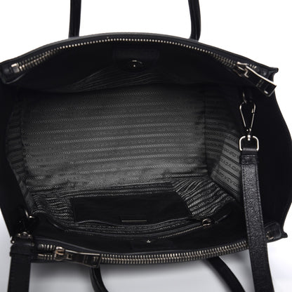 Prada Glace Calf Twin Pocket Tote Nero Black 5 of 8