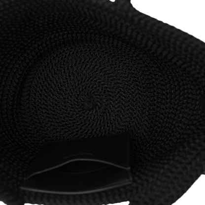 Balenciaga Nylon Lambskin Woven Ibiza Basket With Strap Black 5 of 9