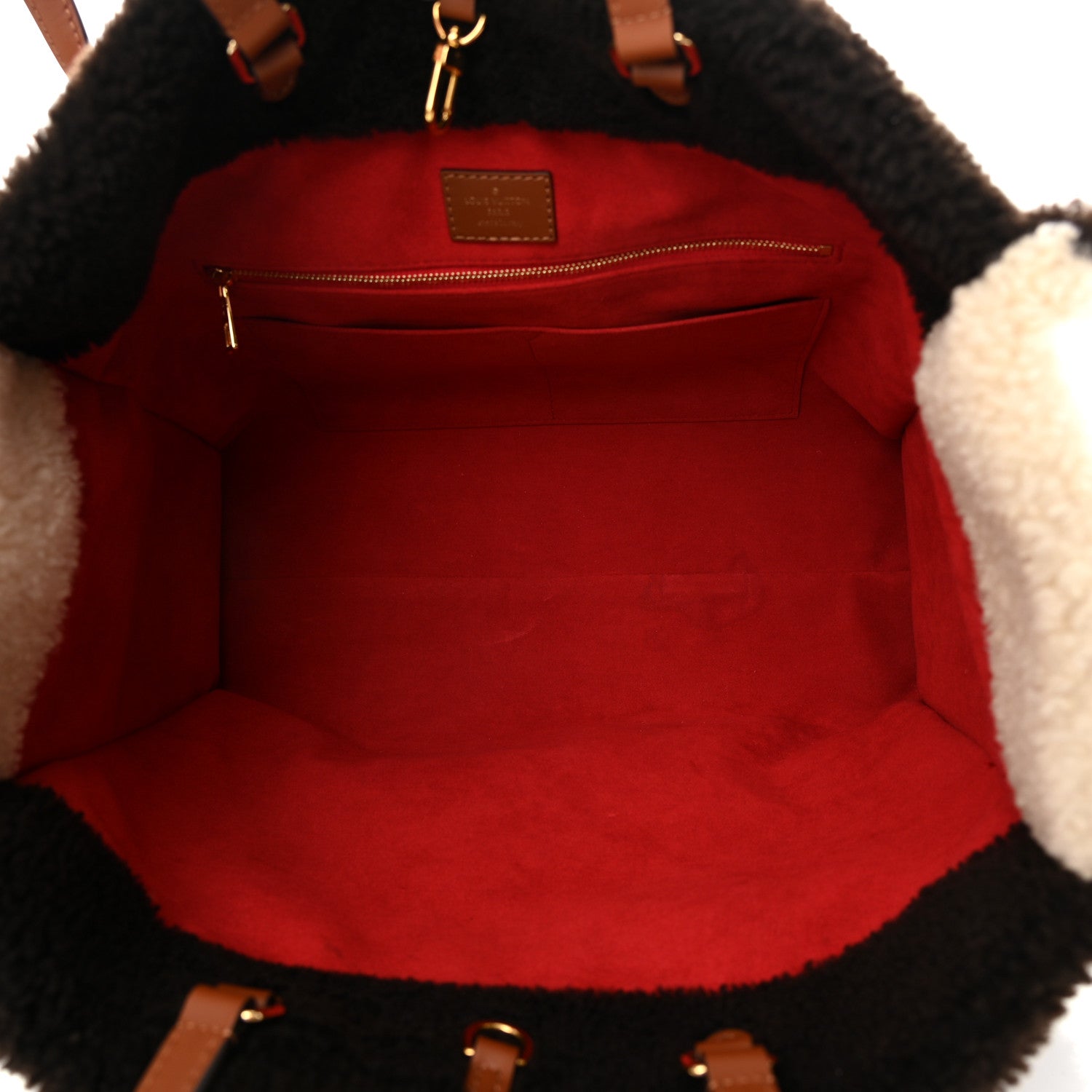 Louis Vuitton Shearling Monogram Giant Teddy Onthego GM Black White 5 of 13