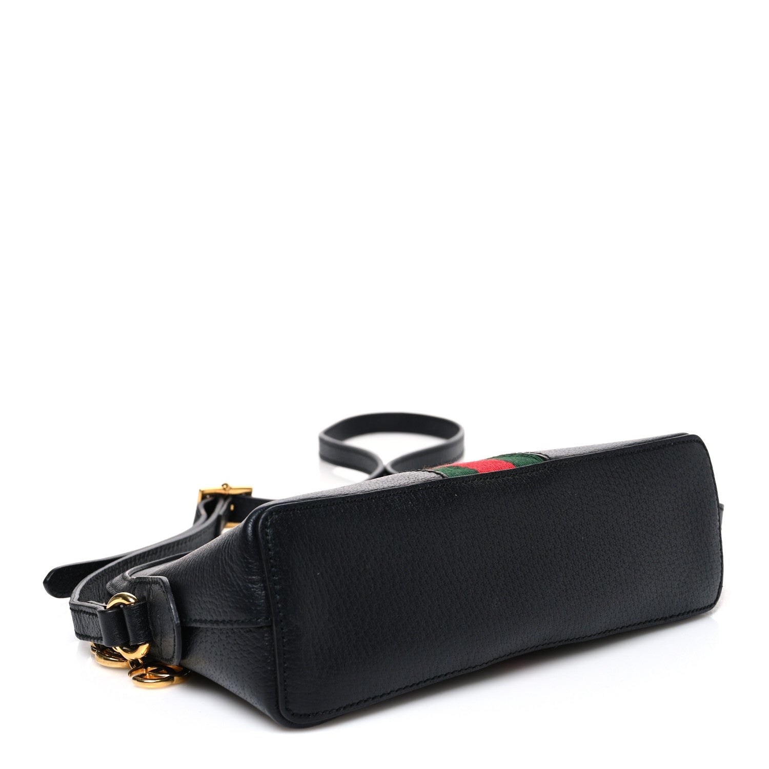 Gucci Suede Patent Web GG Small Ophidia Dome Shoulder Bag Black 4 of 10