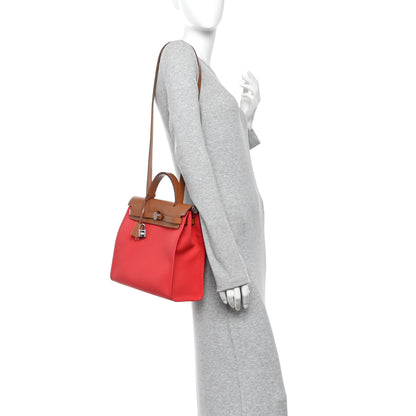 Hermes Toile Vache Hunter Herbag Zip 31 PM Rose Jaipur Natural 2 of 11