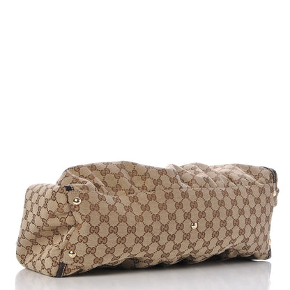 Gucci Monogram Large D Gold Hobo Dark Brown 4 of 11