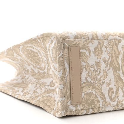Versace Jacquard Barocco Print Large Athena Tote Beige 8 of 11