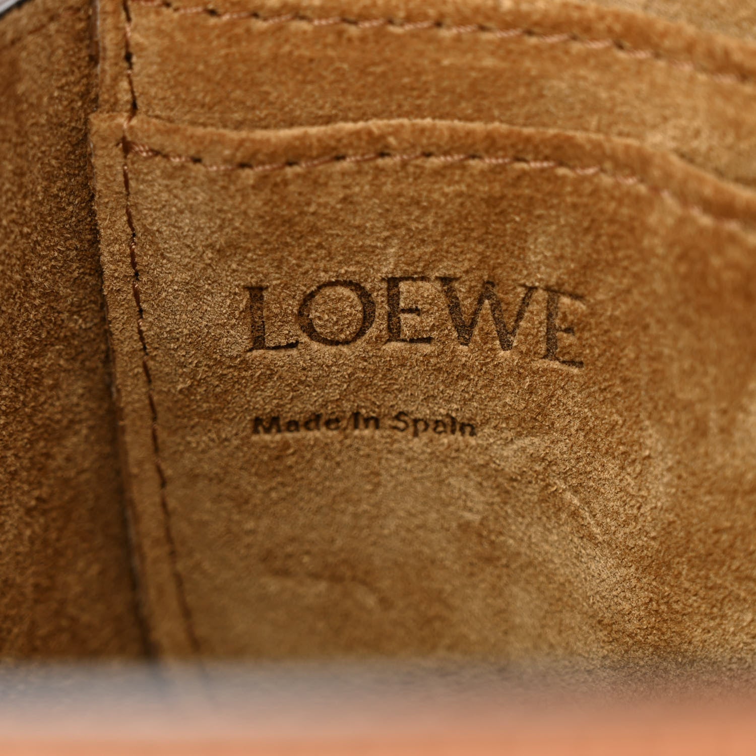 Loewe Calfskin Jacquard Mini Gate Dual Bag Tan 6 of 12