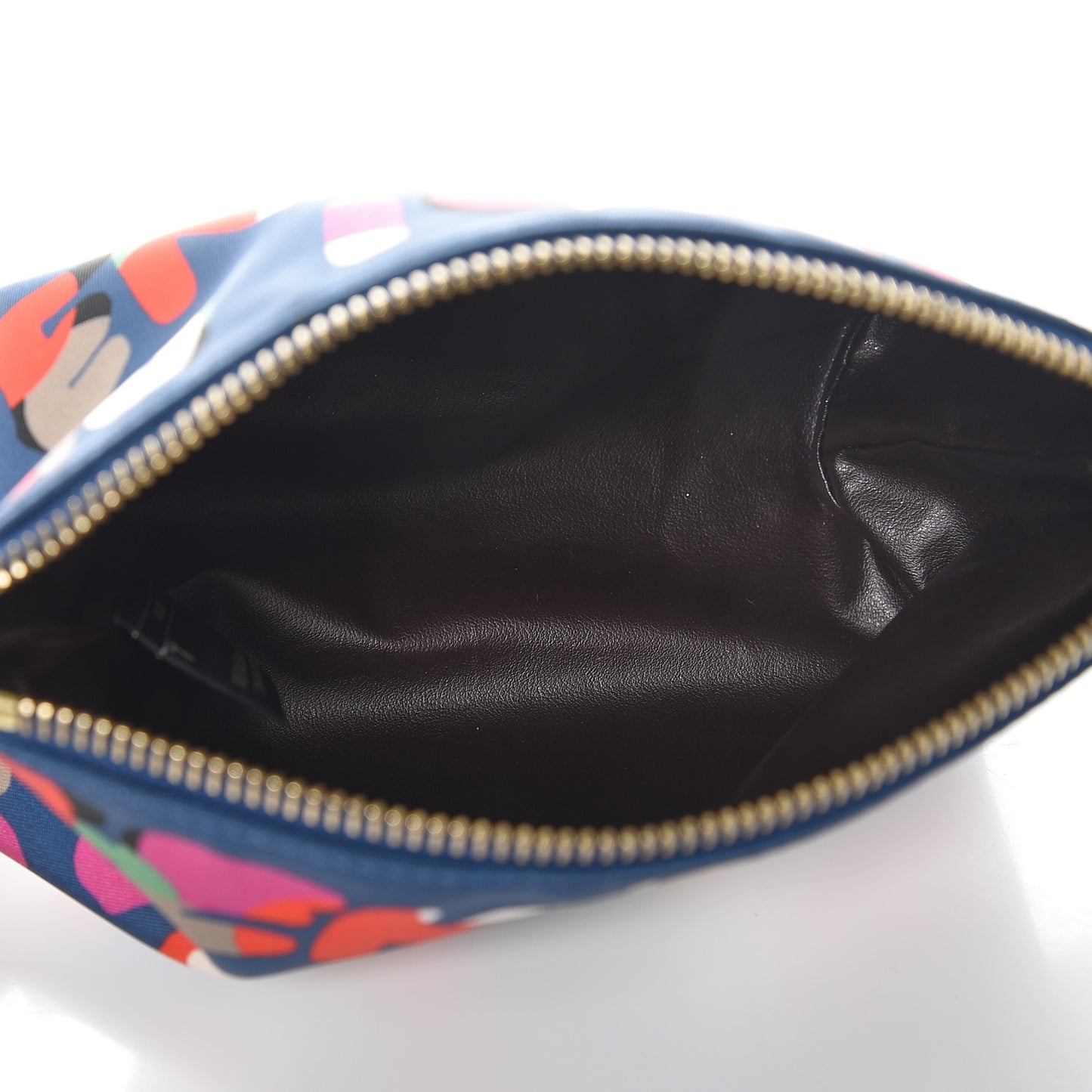 Nylon Roma Print Large Cosmetic Pouch Cobalt Multicolor
