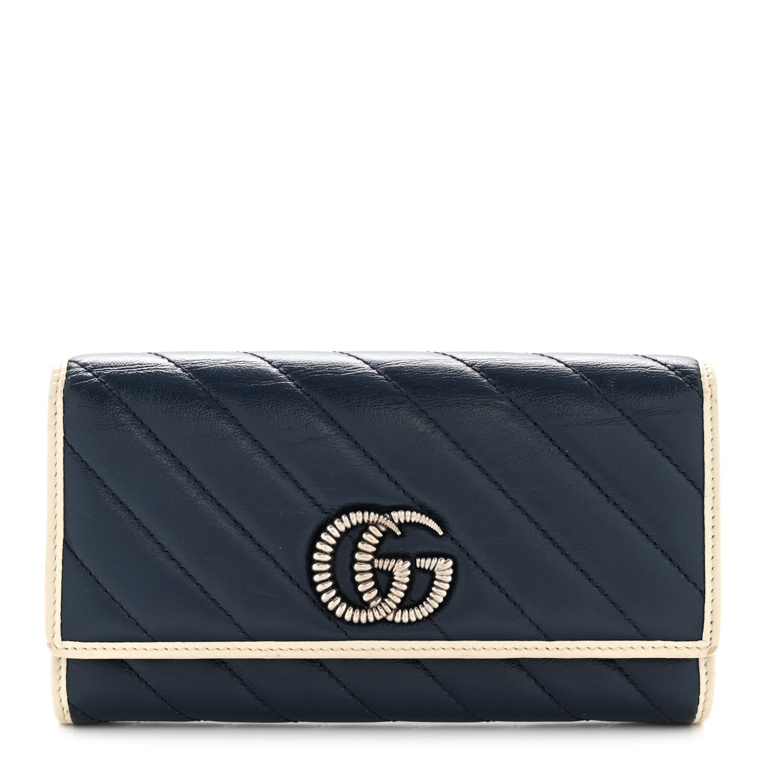 Gucci Vintage Effect Calfskin Matelasse Diagonal Torchon GG