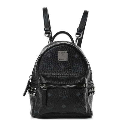 MCM Visetos Side Stud X-Mini Stark Bebe Boo Backpack Black 1 of 5