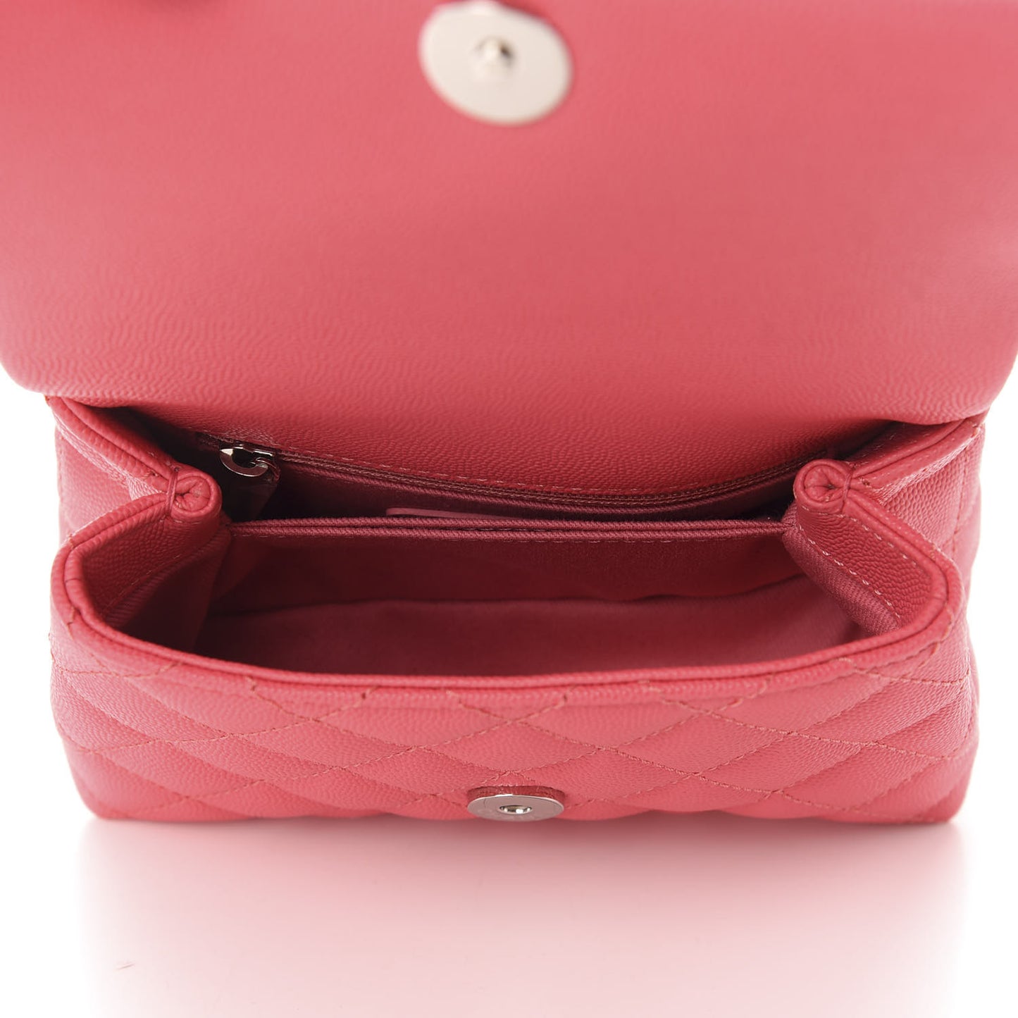 Caviar Quilted Incognito Extra Mini Coco Handle Flap Pink