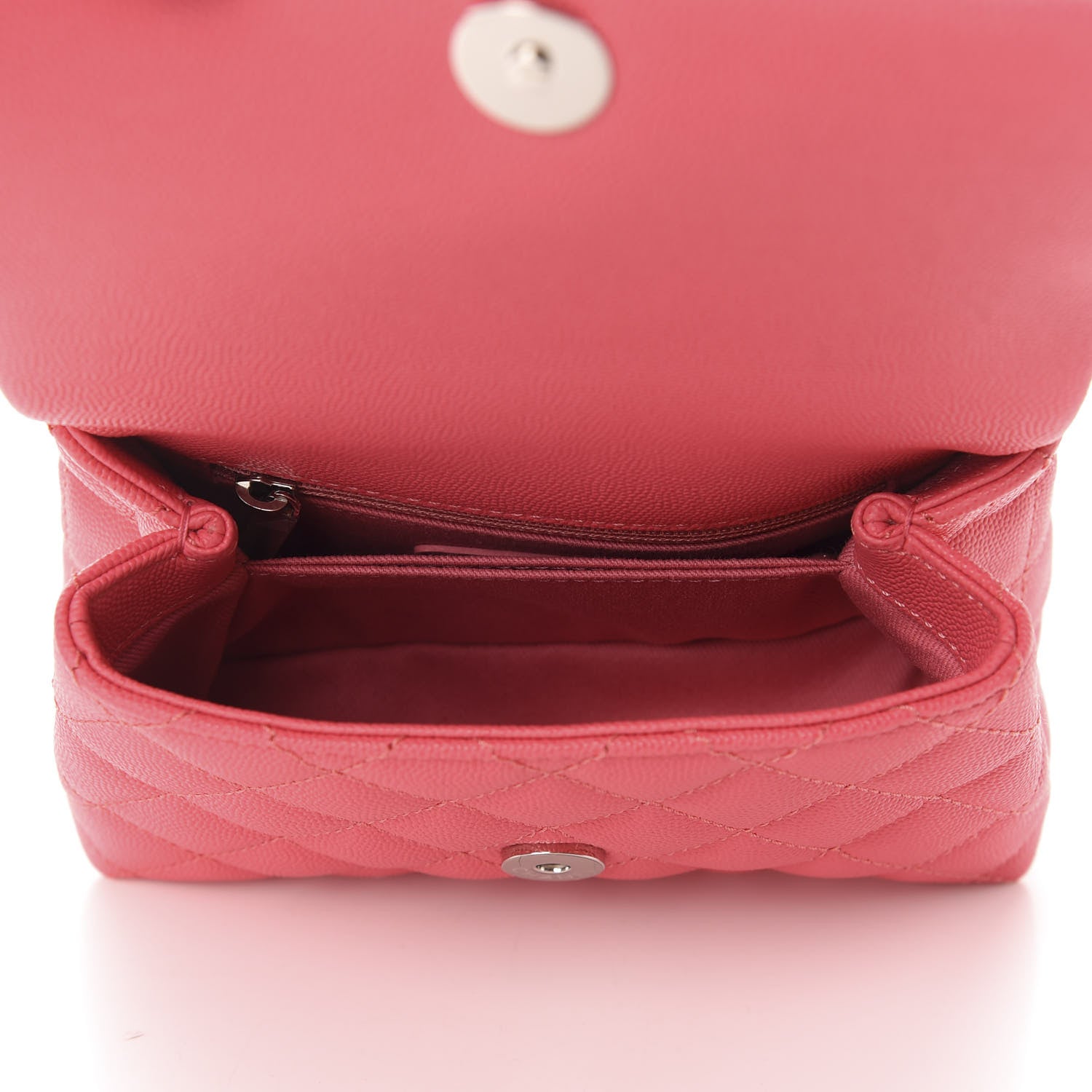 Chanel Caviar Quilted Incognito Extra Mini Coco Handle Flap Pink 5 of 11