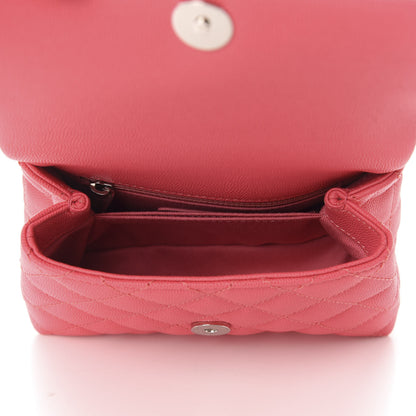 Chanel Caviar Quilted Incognito Extra Mini Coco Handle Flap Pink 5 of 11