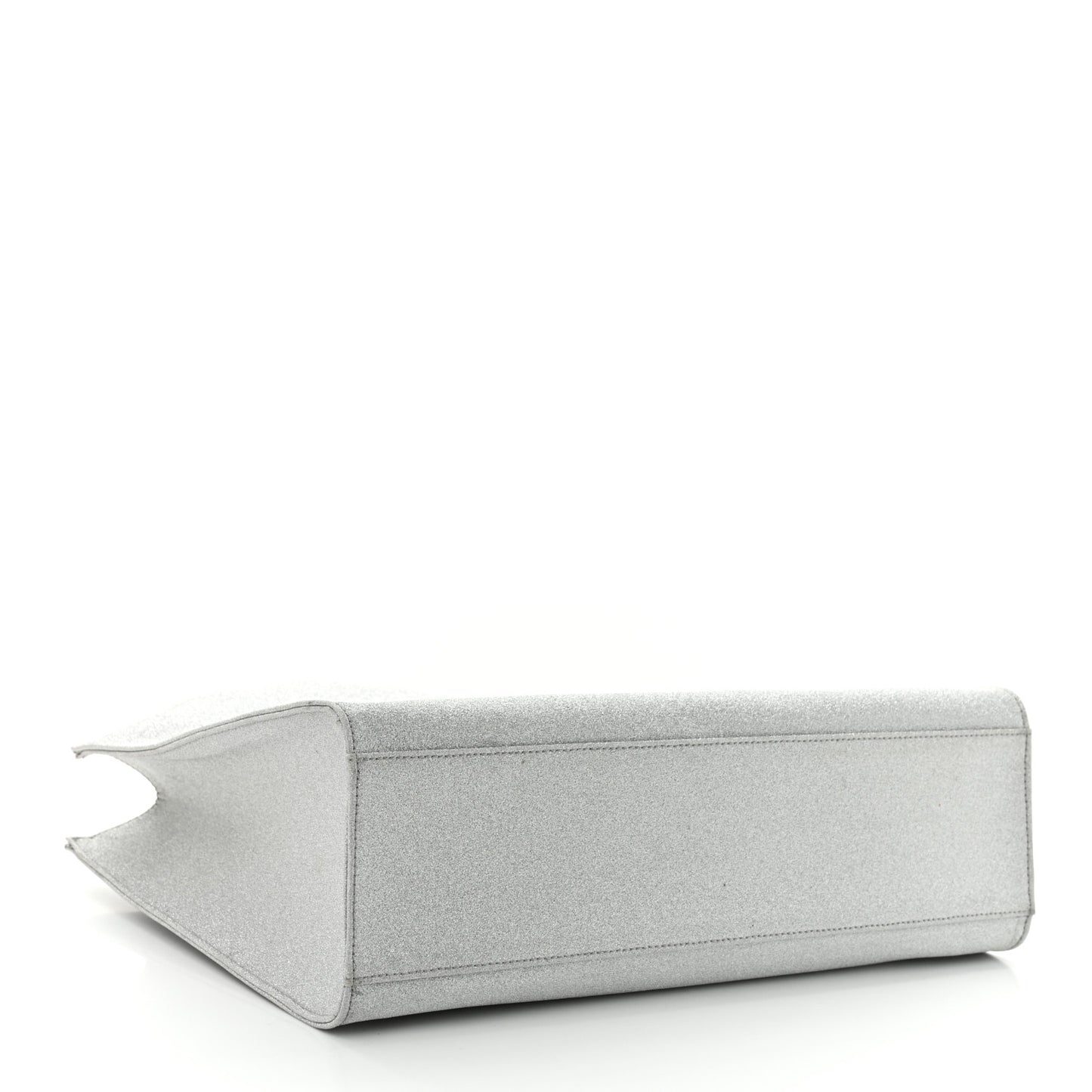 Glitter Microfiber Large Shopping Bag Silver