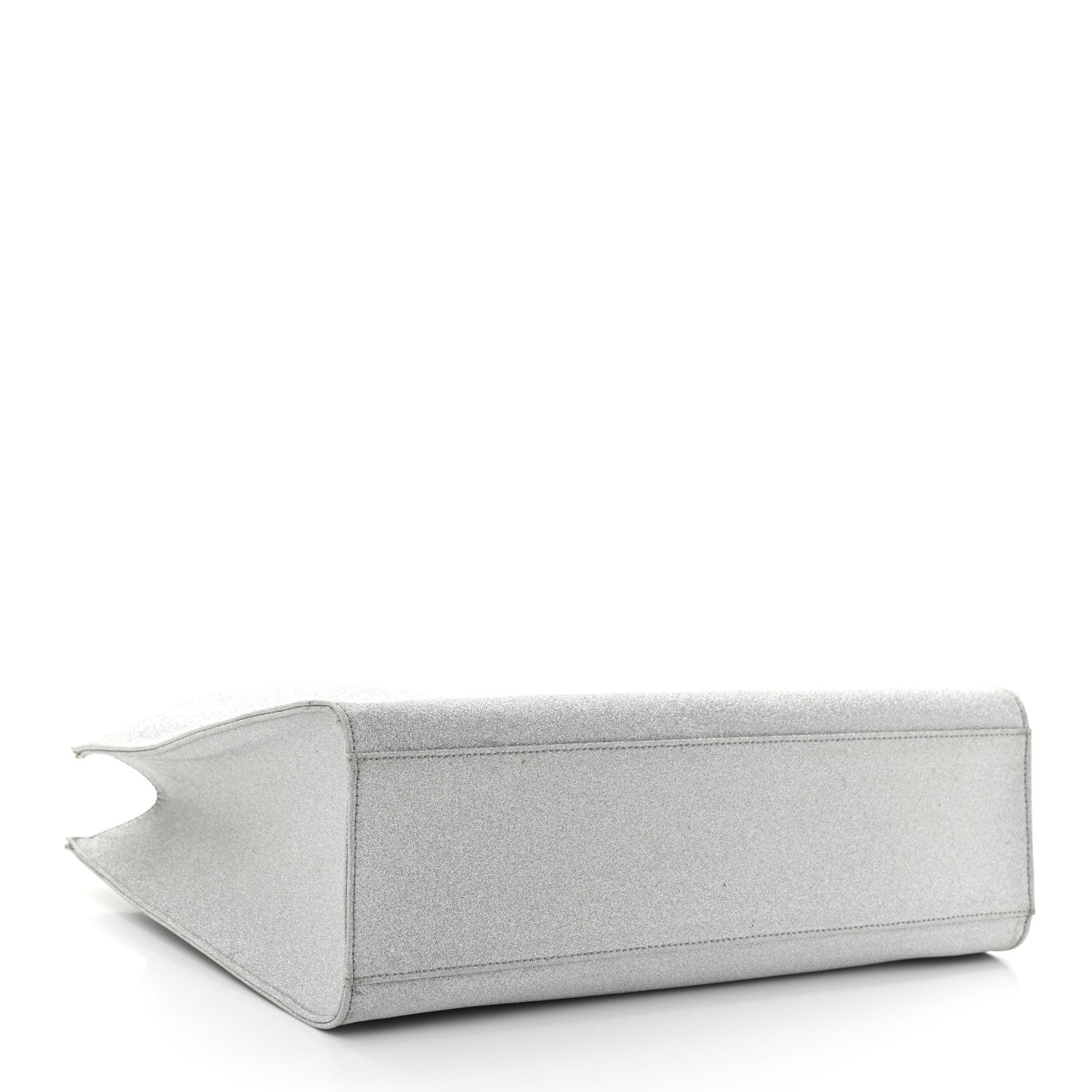 Telfar Glitter Microfiber Large Shopping Bag Silver 4 of 11