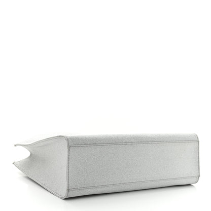 Telfar Glitter Microfiber Large Shopping Bag Silver 4 of 11