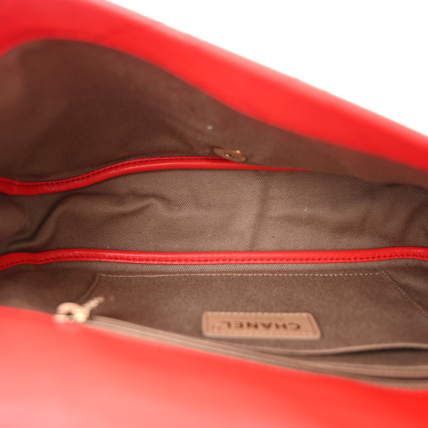 Goatskin Stitched Casual Trip Single Flap Red