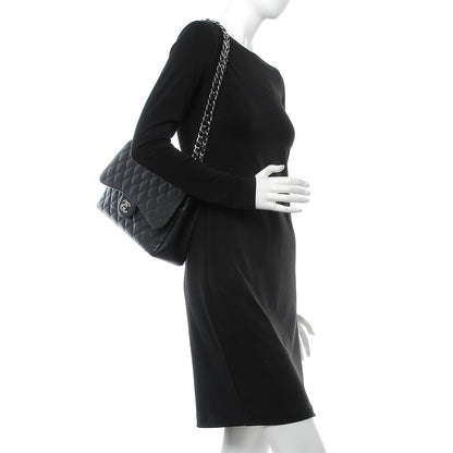 Chanel Caviar Quilted Jumbo Double Flap Black 2 of 12