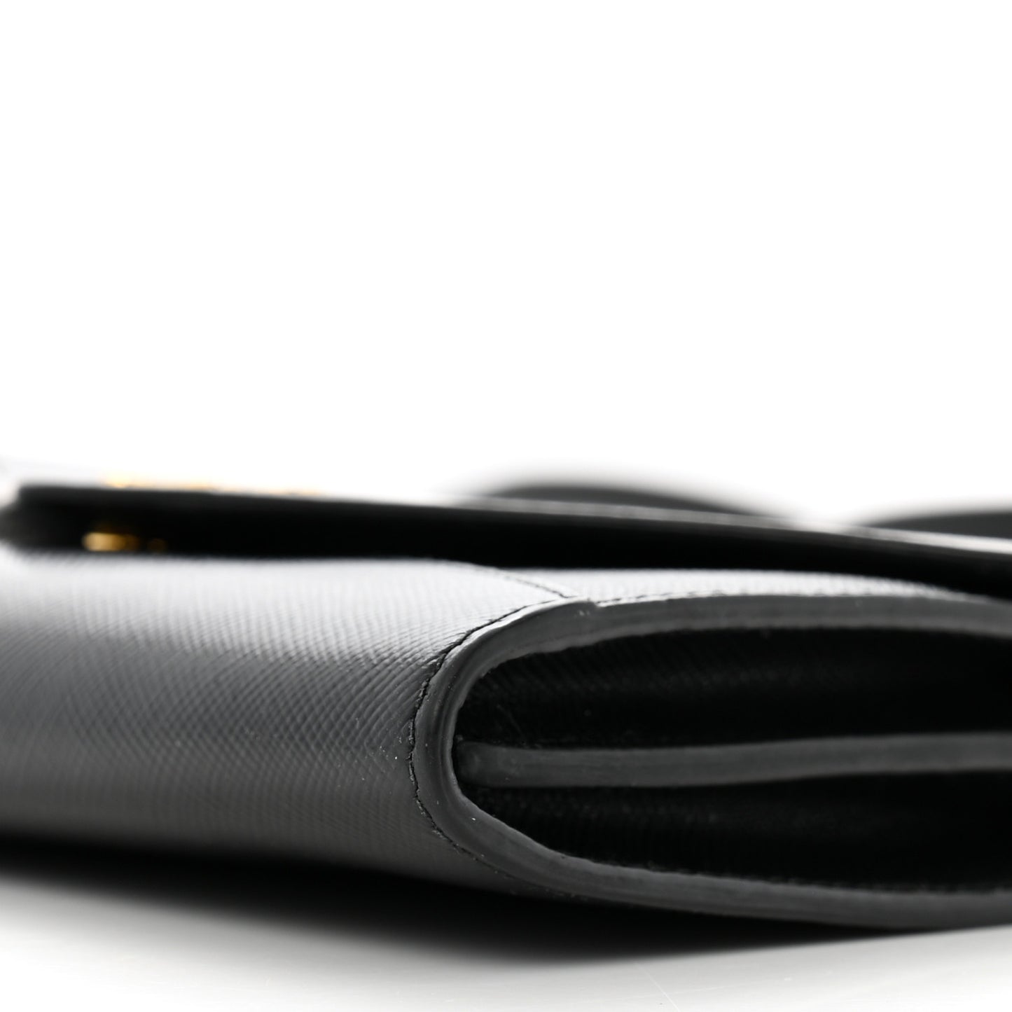 Saffiano Envelope Crossbody Wallet Black