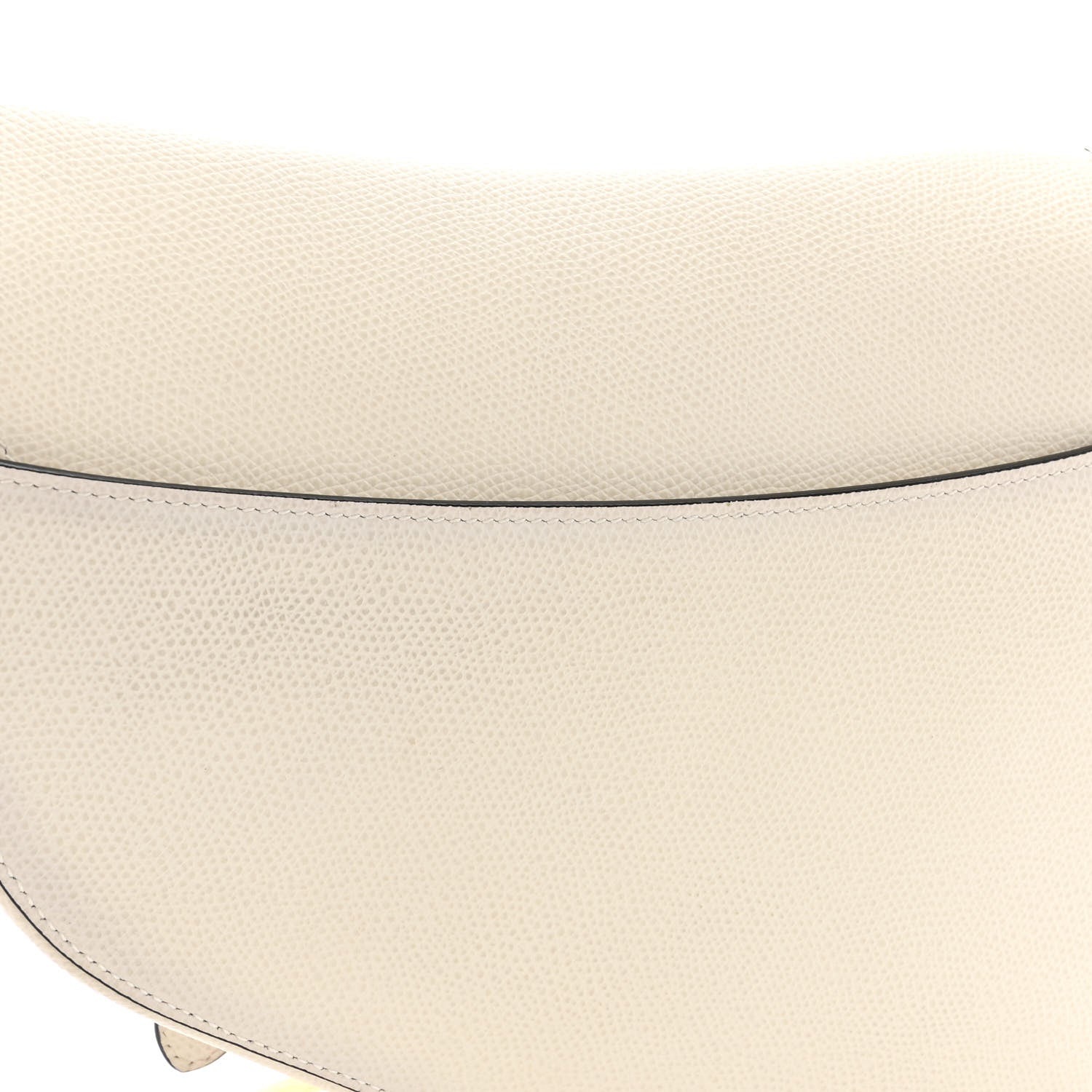 Christian Dior Grained Calfskin Saddle Bag White 11 of 13
