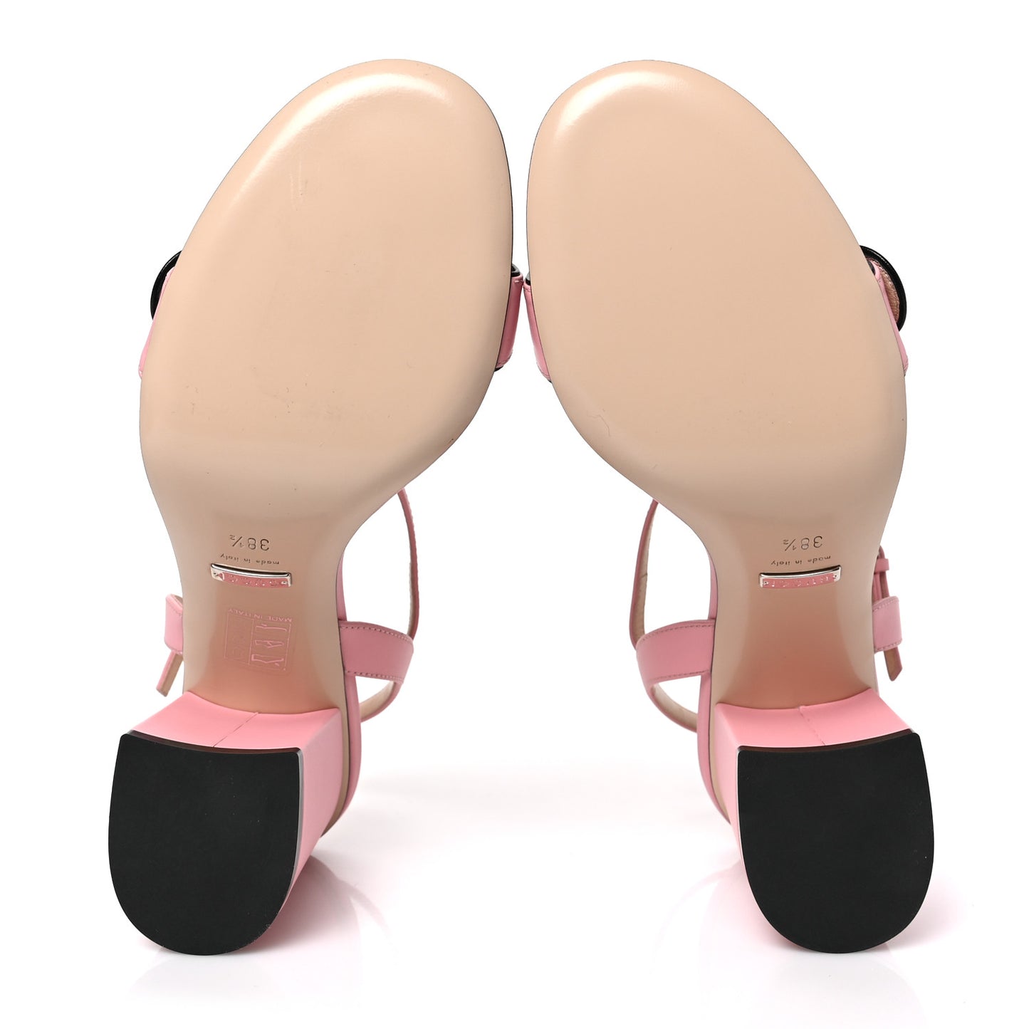 Lifford Calfskin GG Marmont Ankle Wrap 75mm Sandals 38.5 Wild Rose