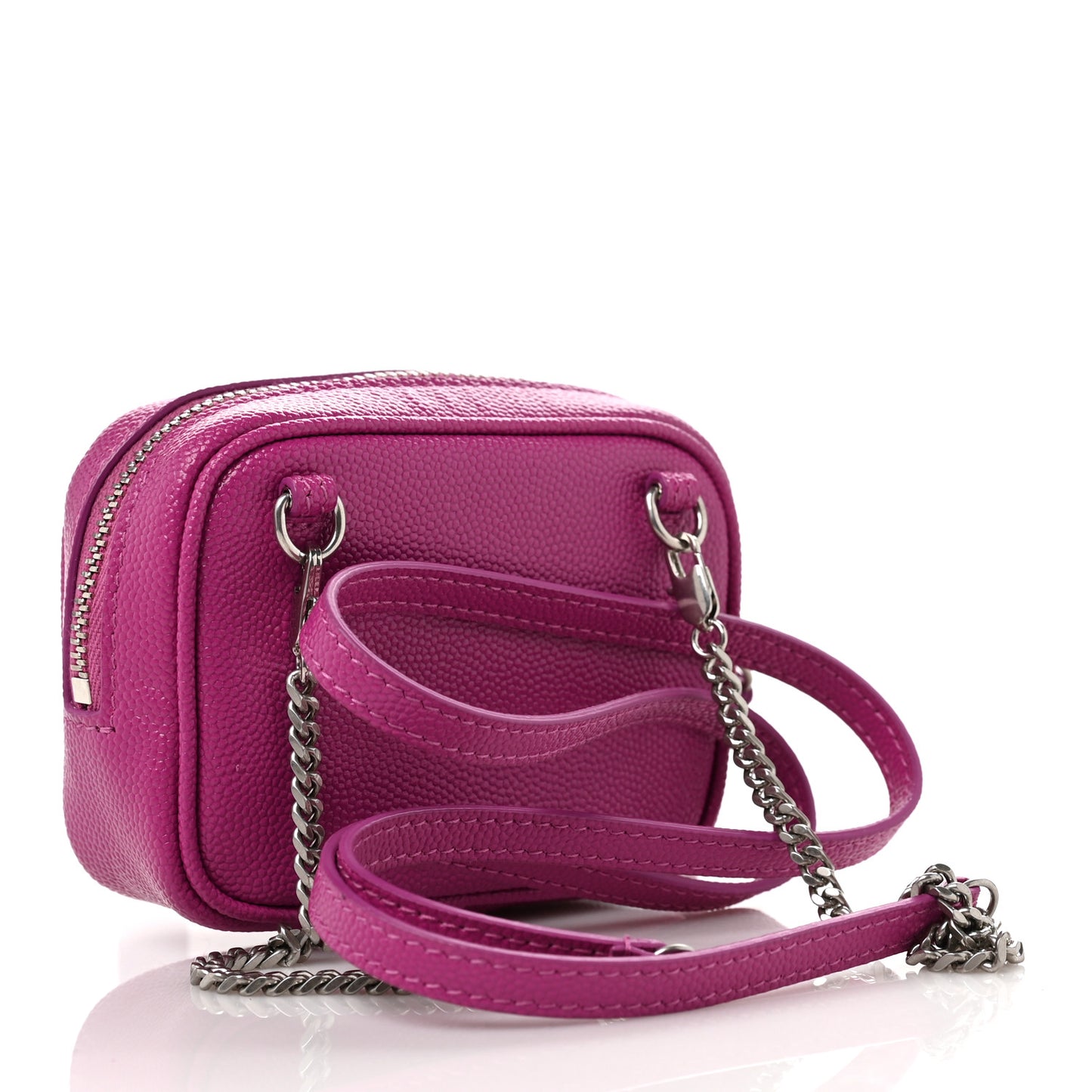 Grain De Poudre Matelasse Monogram Baby Lou Camera Bag Electric Fuxia