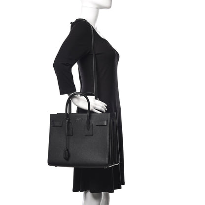 Saint Laurent Grained Calfskin Small Sac De Jour Black 2 of 17