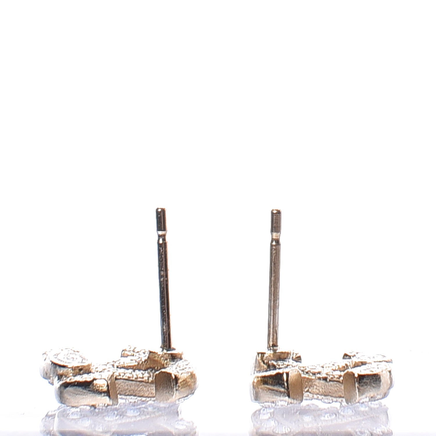 Chanel Crystal Mini CC Earrings Gold 4 of 6