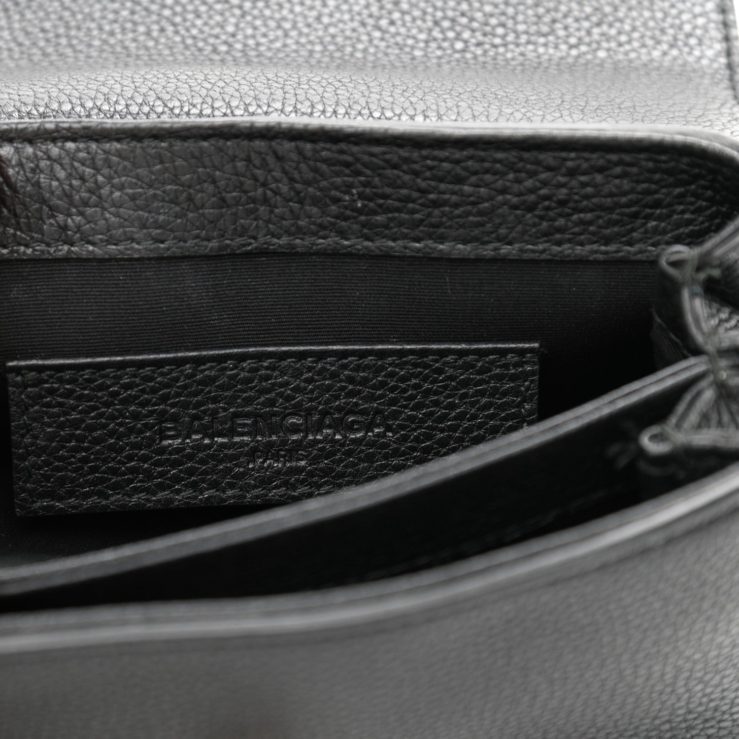 Balenciaga Grained Calfskin Le Dix Nano Soft Cartable Black 7 of 11