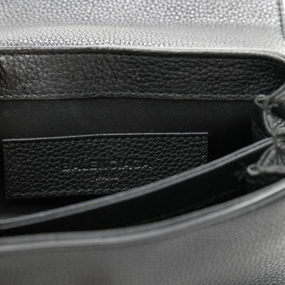 Balenciaga Grained Calfskin Le Dix Nano Soft Cartable Black 7 of 11