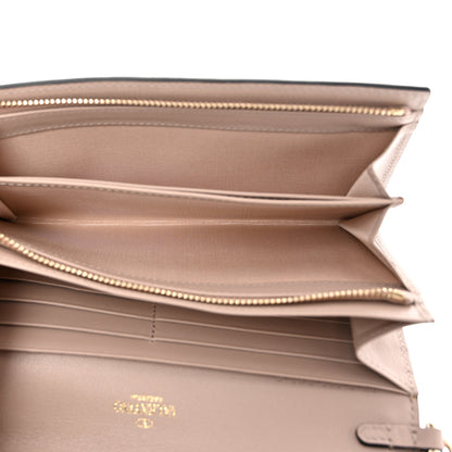 Valentino Garavani Calfskin Rockstud Wristlet Travel Wallet Poudre 5 of 9