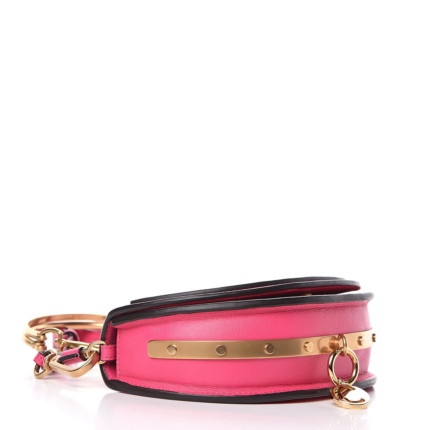 Chloe Calfskin Small Nile Bracelet Minaudiere Bag Fuchsia Rose 4 of 11
