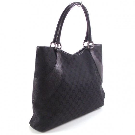 Canvas Signature GG Tote Black